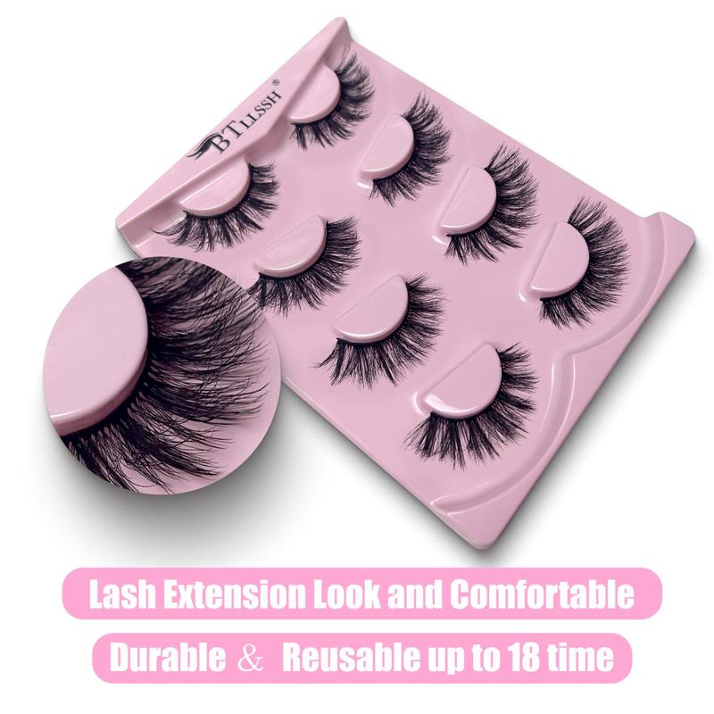 Christmas Long Fluffy False Eyelashes, Wispy Look Faux Cluster Lashes, Natural Curling Mini Makeup Strip Lash Extensions, Falsies Eyelashes, Full Volume Eyelash for Lashes Extensions, Spider Lashes, Russian Lash Artist Lashes, Fall, Eyelash Extensions Kit