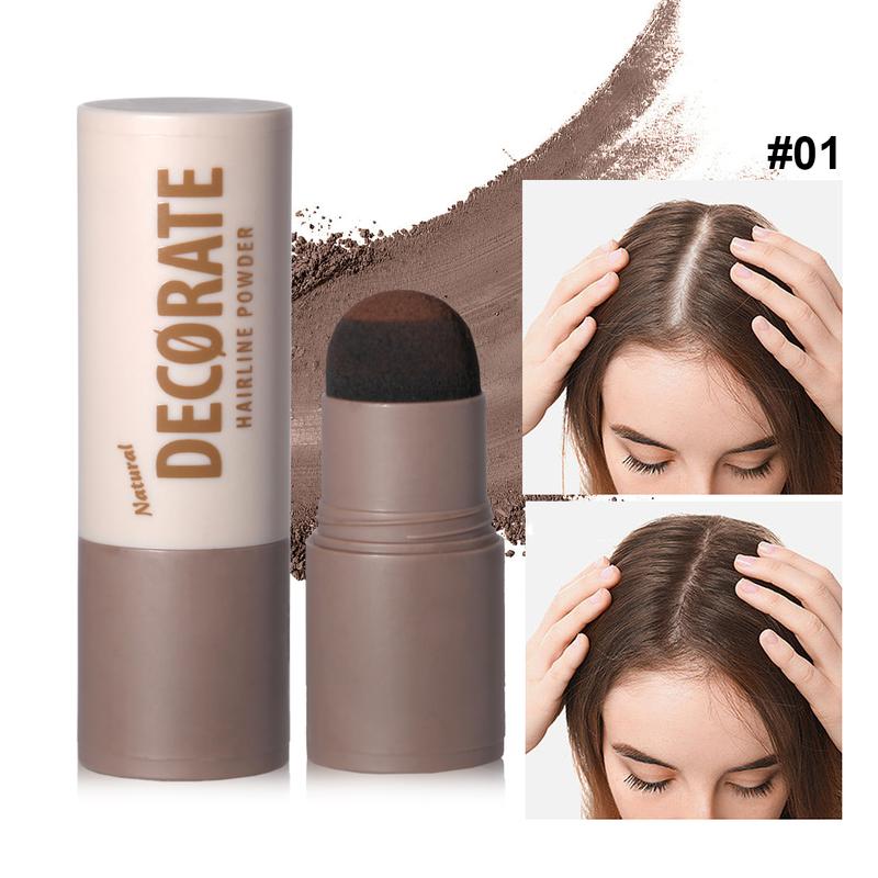 Beard  Hair  Eyebrow Powder Waterproof Hairline Powder Easy To Carry, Natural Black And Brown Eyebrow Contour Stick For Root Edge Shadow Filling dose of colors multi-use shimmer stick icy