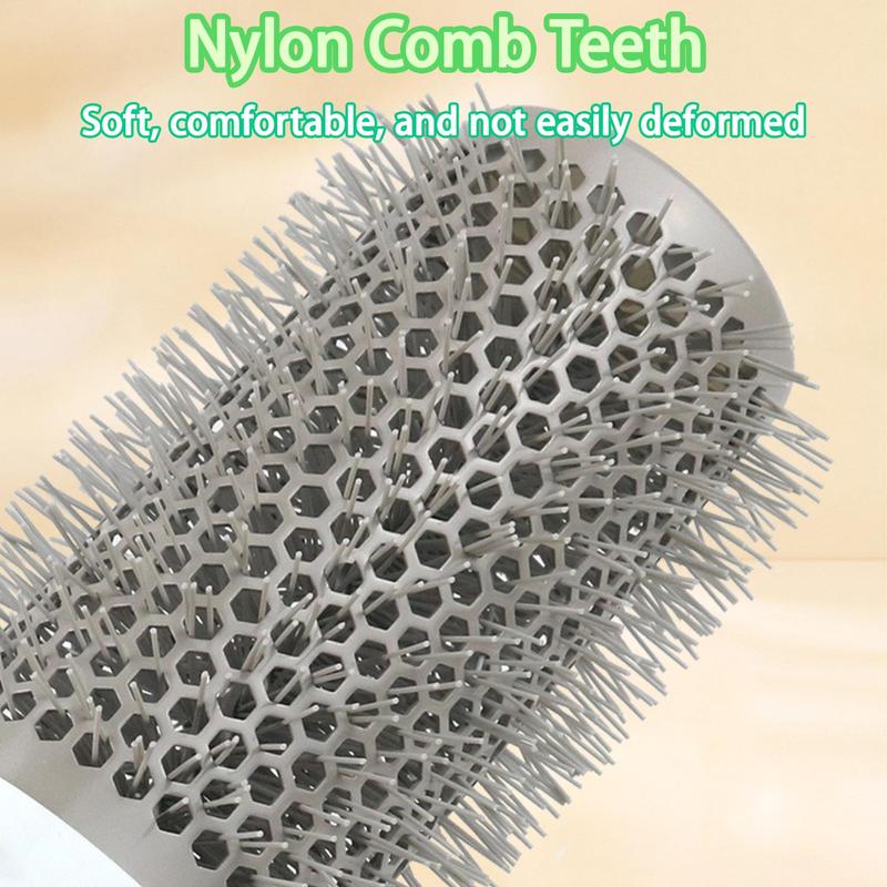 Round Hair Brush, Heatless Hair Styling Comb with Flexible Nylon Bristles, Professional Hair Styling Tool for Women & Girls