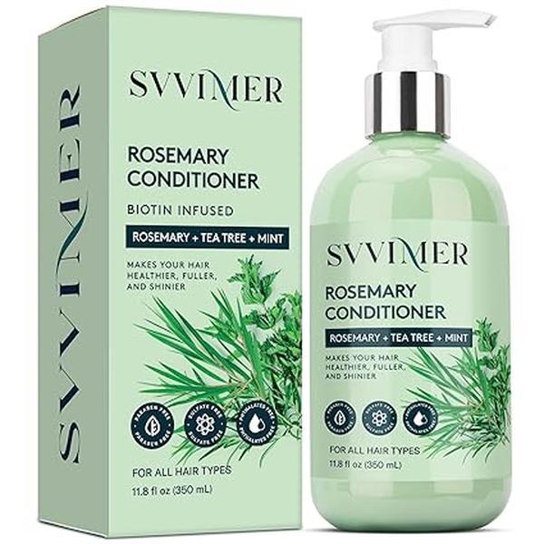 Rosemary Hair Growth Conditioner: Thickening Moisturizing Product with Biotin for Women Men - for Damaged Dry Thinning Hair 11.8 fl.oz Haircare Shampoo Blonde Luxury Mint Radiant Comfort Cleanser Cleansing Hydrate Moisturizer Moisture Hydrating Nourishing