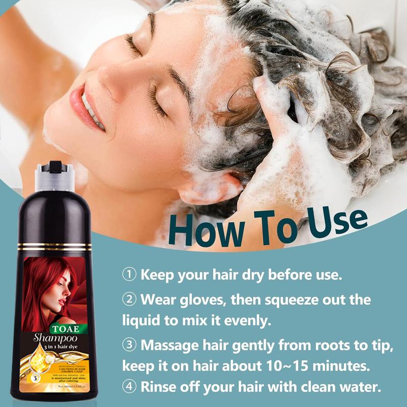 「minimum price」3 in 1 Hair Dye Shampoo Color Shampoo Hair Dye Herbal Hair Shampoo For Woman And Men Hair Dye For Gray And Dark Hair Wine Red And Chestnut Brown And Black  Hair Dye Shampoo Haircare Plant