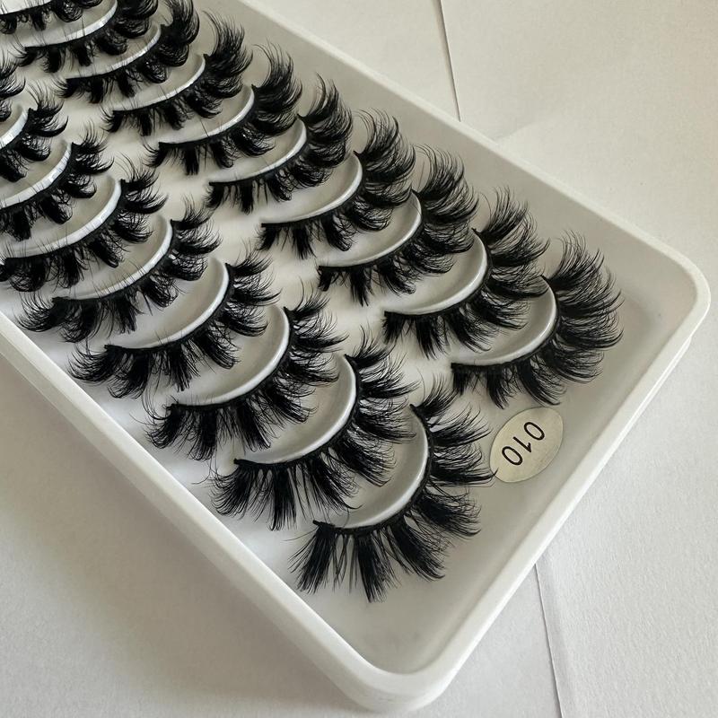 Fluffy False Eyelashes, Fluffy Curly Thick Faux Cluster Lashes, Eye Makeup Product For Women, Christmas Gift