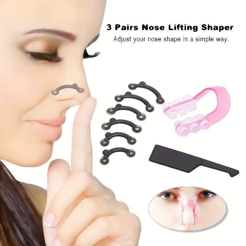 Nose Shaper, 1 Set Nose Lifter, Nose Bridge Straightener, Nose Shaping Tool, Manual Nose Massage Tool for Women & Men, Nose Bridge Bracket