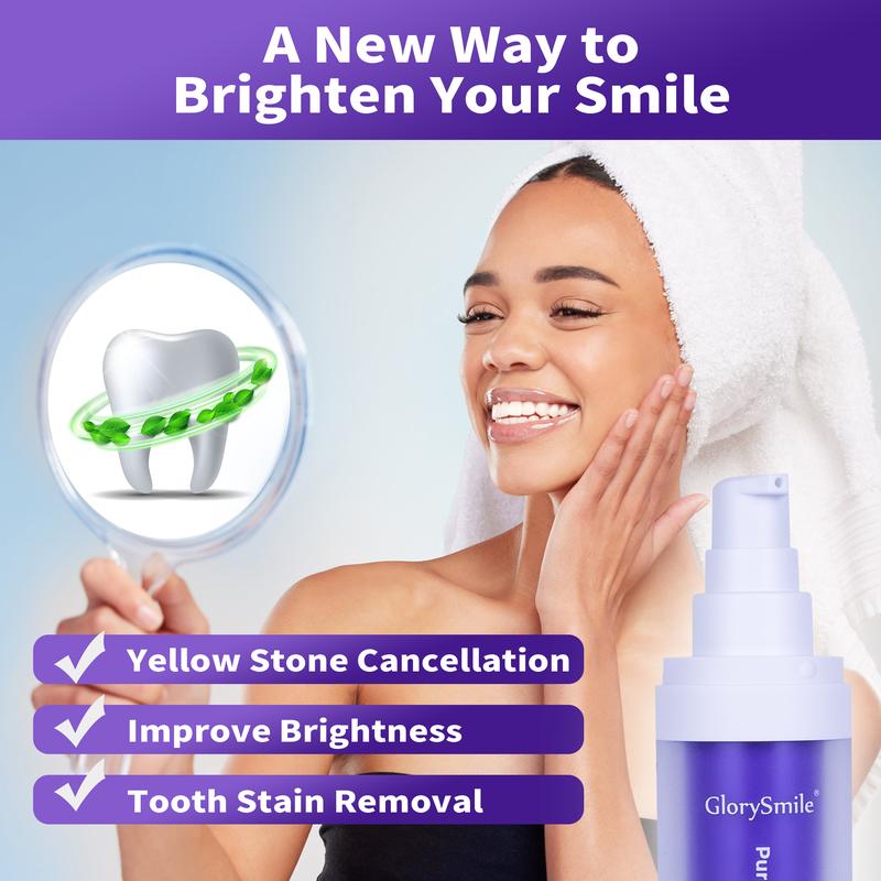 Dental Purple Toothpaste for Tooth Stain Removal, Tooth Paint Booster for Brightness and Reduce Yellowing Toothpowder Oral Oral