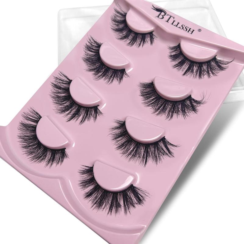 Christmas Long Fluffy False Eyelashes, Wispy Look Faux Cluster Lashes, Natural Curling Mini Makeup Strip Lash Extensions, Falsies Eyelashes, Full Volume Eyelash for Lashes Extensions, Spider Lashes, Russian Lash Artist Lashes, Fall, Eyelash Extensions Kit