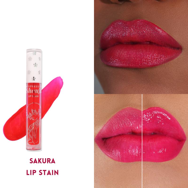 Anime Shoujo Lip Stain, Lip and Cheek ink Long-lasting, Lightweight strawberry scented lip tint