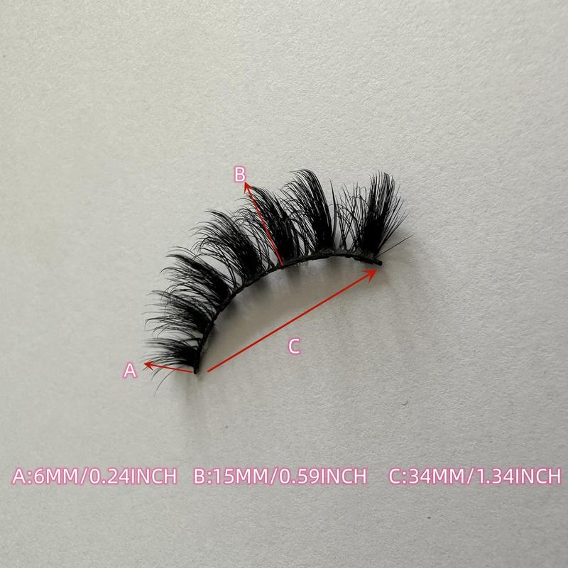 Fluffy False Eyelashes, Fluffy Curly Thick Faux Cluster Lashes, Eye Makeup Product For Women, Christmas Gift