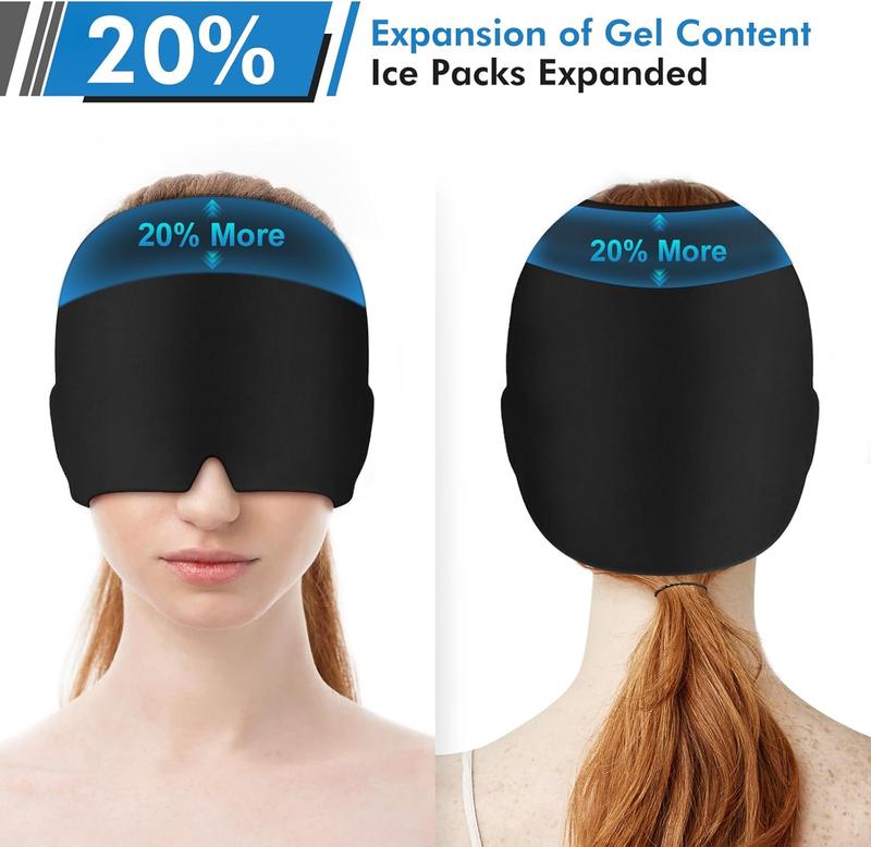 Migraine Relief Gel Cap, 360 Degree Hot Cold Compression Head Coverage Sleep Mask, Stretchable Physiotherapy Skincare Eye Mask, Trending Products Summer Gifts