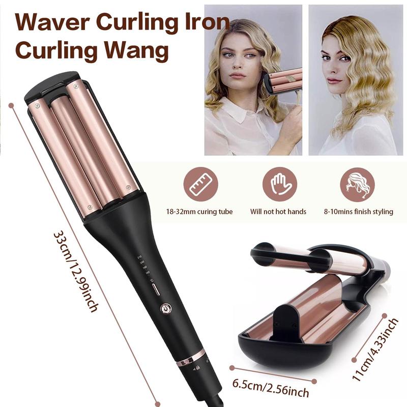 Adjustable Temperature Curling Iron, 1 Box 4 Gear Temperature Egg Roll Waver, Professional Hair Styling Tool for Home & Salon Use