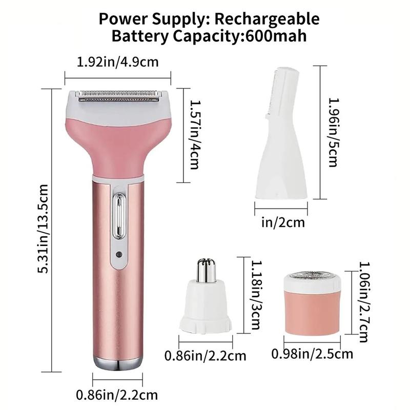 USB Rechargeable Electric Hair Removal Tool, 4 in 1 Hair Removal Tool, Multifunctional Hair Removal Tool for Women, Halloween & Christmas Gift