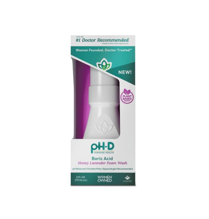 pH-D Feminine Health - Boric Acid Foam Wash - pH-Balanced, Paraben-Free, and Plant-based