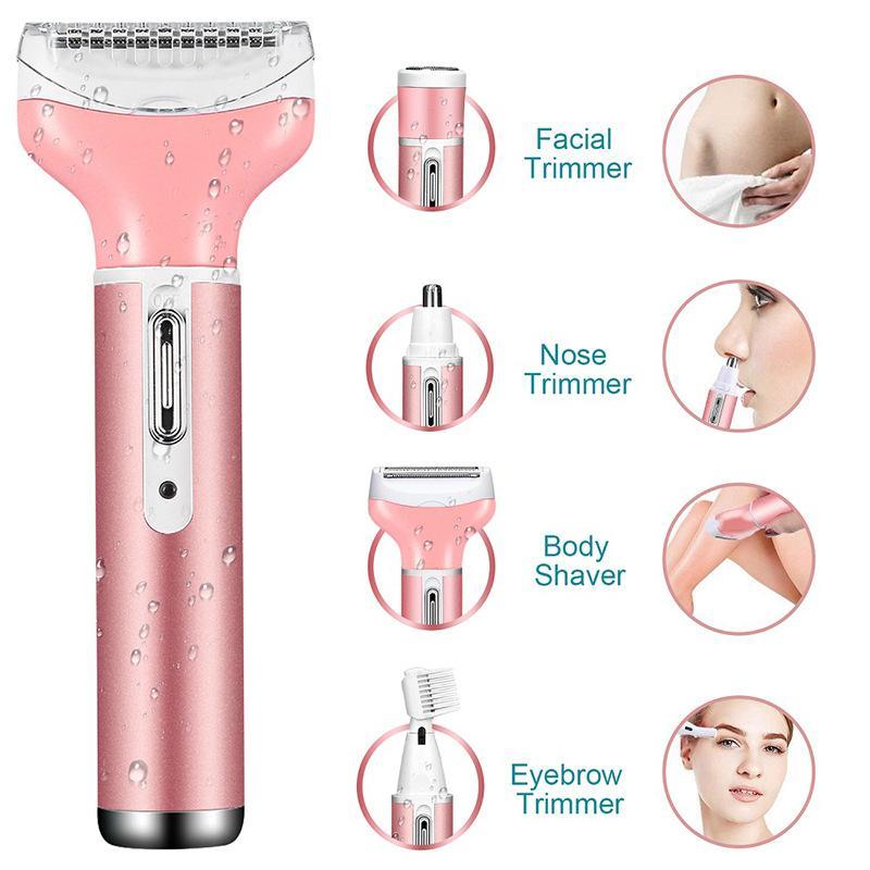 USB Rechargeable Electric Hair Removal Tool, 4 in 1 Hair Removal Tool, Multifunctional Hair Removal Tool for Women, Halloween & Christmas Gift