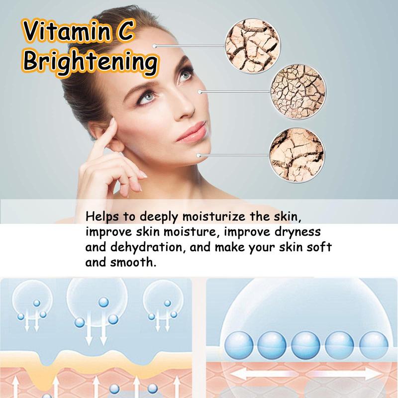 Vitamin C Moisturizing Skincare Kit, Including 1 Count Moisturizing Cream,1 Count Vitamin C Serum and 1 Count Spray, Hydrating Skin Care Kit for Women & Men