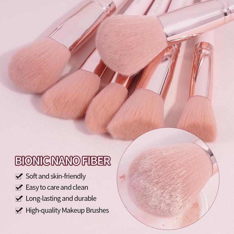 Summer Cosmetic Tool Kit,1 Set Including 30pcs Makeup Brushes, 1 Large Puff, 1 Small Puff, 5 Cushion Powder Puff, 3 Mini Finger Cushion Puff Flawless Makeup Tools