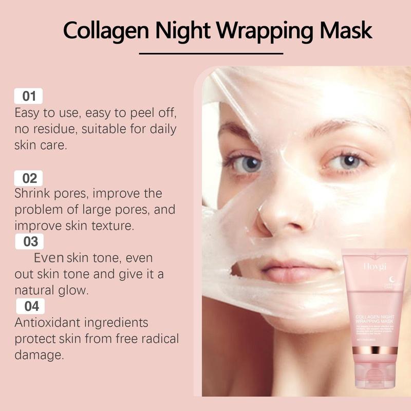 Collagen Nourishing Facial Mask Set, 2 Counts set Moisturizing Facial Mask & Peel Off Mask, Nourishing Facial Care Products for Women