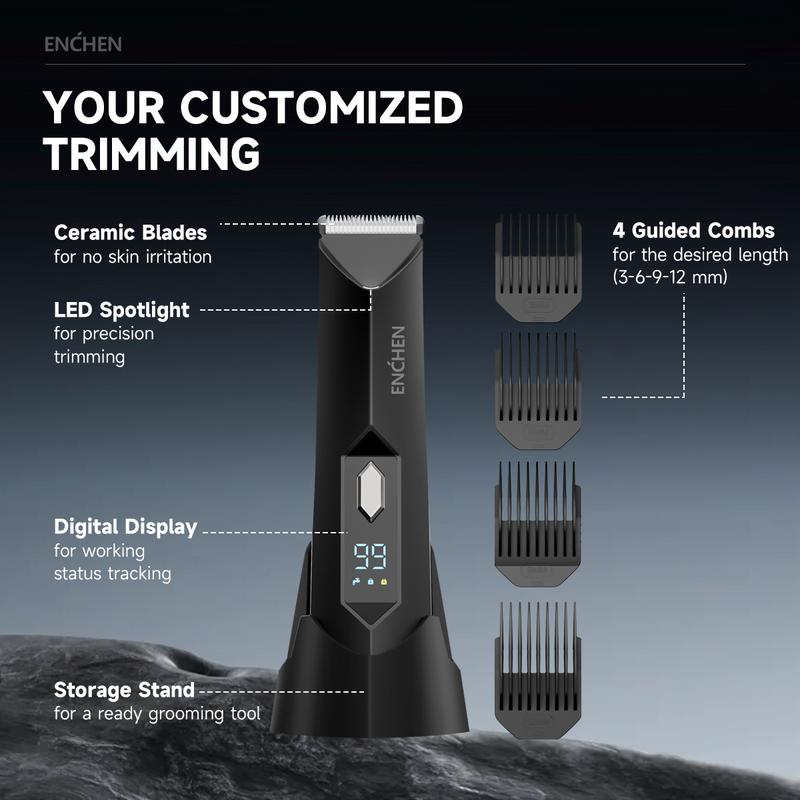 ENCHEN Beard Hair Trimmer for Men, All-in-One Mens Grooming Kit with Trimmer for Beard, Nose, face, Cordless Hair Clippers Electric Razor,  Replaceable Ceramic Blade Heads, Thanksgiving Christmas Gift Set