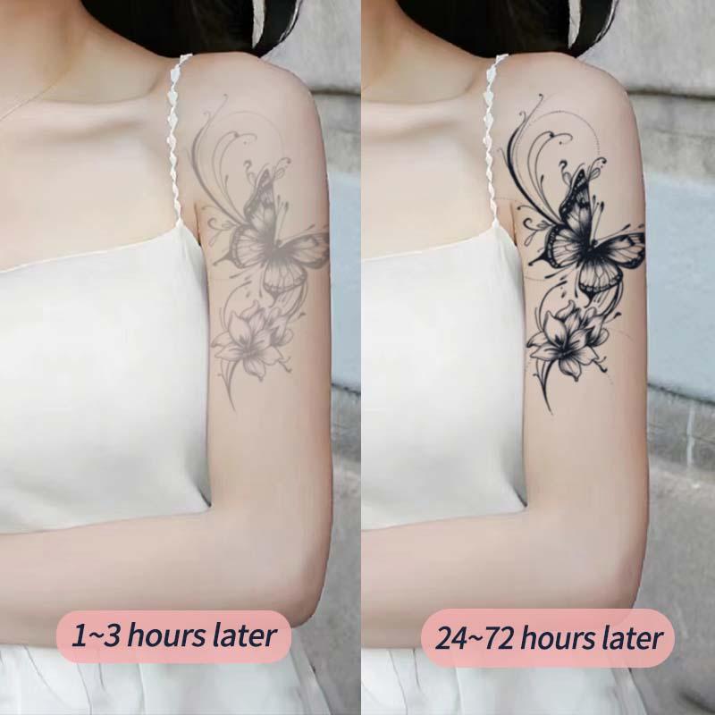 Butterfly Pattern Temporary Tattoo Sticker, 6 Counts set Realistic Fake Tattoo Sticker, Body Art Sticker for Women & Girls