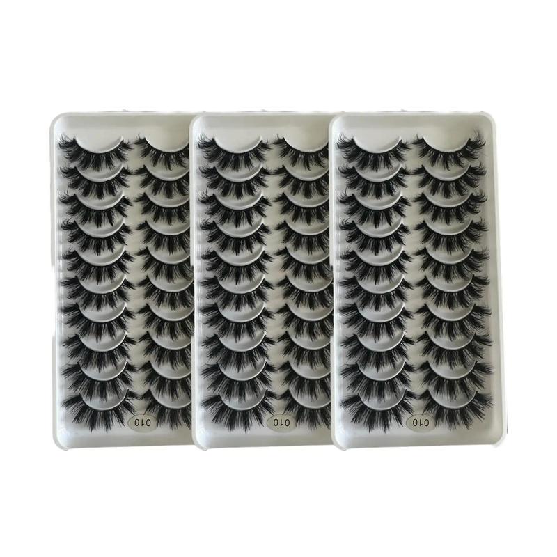 Fluffy False Eyelashes, Fluffy Curly Thick Faux Cluster Lashes, Eye Makeup Product For Women, Christmas Gift