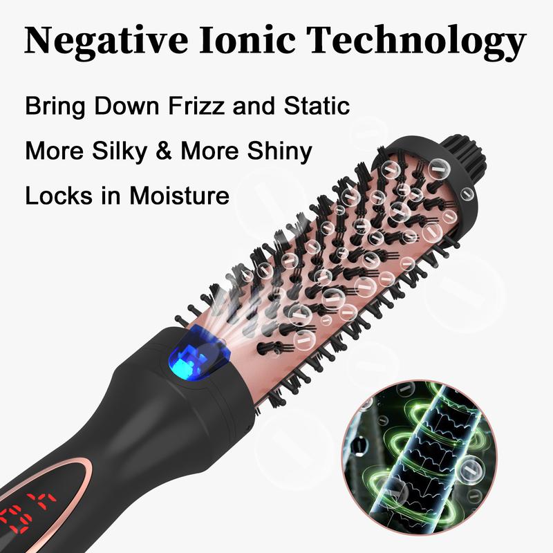 2024 New Upgrade 1.25 Inch Thermal Brush Create Loose & Volume Curls Digital Display 9 Heat Settings Tourmaline Ionic Hair Curler 1 1 4 Inch Curling Iron Straightener Dual Voltage for Traveling