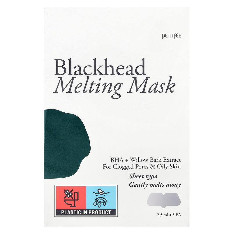 Petitfee Blackhead Melting Mask, 5 Patches, 2.5 ml Each