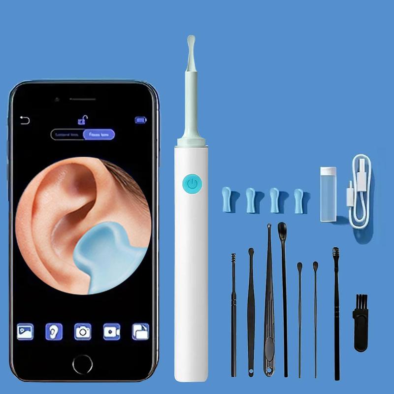 Wireless Visual Ear Pick, 1 Set Ear Wax Removal Tool, Earwax Removal Kit with 6 LED Light, Ear Cleaner with Camera & Light, Earwax Removal Products, Ear Cleaning Tool