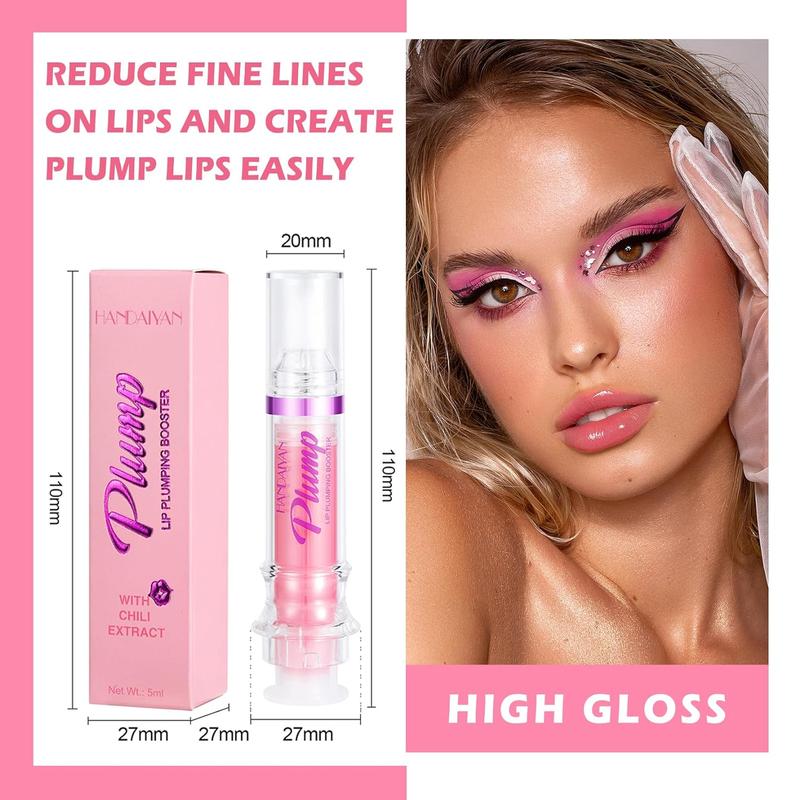 Handaiyan Lip Plumper Gloss with Peppermint Extract – Nourishing, Long-Lasting Lip Gloss for Fullness & Shine | Mixed Color Lip Care for Women