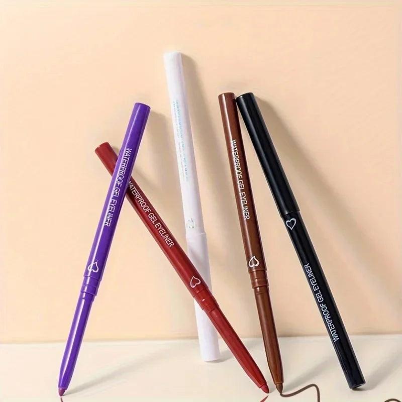 5 Colors Eyeliner Pencil Smooth Waterproof Eyeliner Gel Long-lasting Blue Black Brown Soft Easy Wearing Eyeliner Pen New