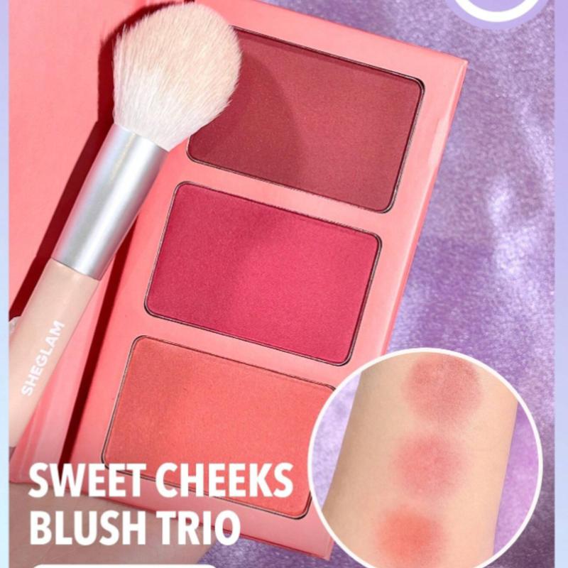 SHEGLAM Sweet Cheeks Blush Trio-Sunset Cruise 3-Color Powder Blush Palette