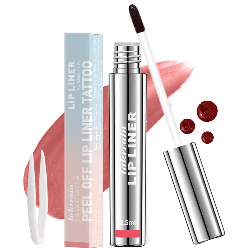 Peel Off Lip Liner Tattoo, Lip combo Long Lasting Waterproof Peel Off Lip Stain, Semi-permanent Matte Lip Stick, Cosmetic Products Lipliner Makeup Eyeliner Lipliner