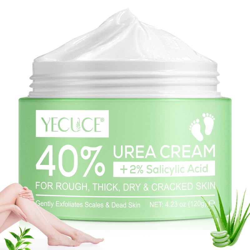 YECUCE 40% Urea Cream with 2% Salicylic Acid, Cuticle Softener, Dead Skin Callus Remover, Skin Barrier Repair Cream For Cracked Heels, Feet, Knees, Elbows, Hands