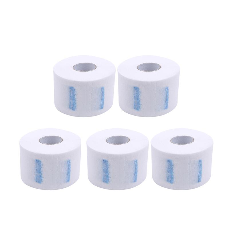 Disposable Hairdressing Neck Paper Rolls, 1 Roll 5 Rolls Elastic Hairdressing Neck Care Paper Roll, Hair Styling Accessories for Salon & Barber Shop