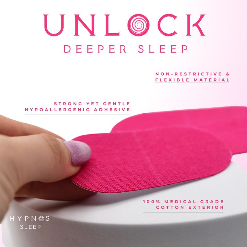 Aphrodites Pink Mouth Tape - Hypnos Sleep | For Nasal Breathing & Better Sleep | 30 Pack Tape One Month Supply  | Money Back Guarantee | Bye Bye Snoring