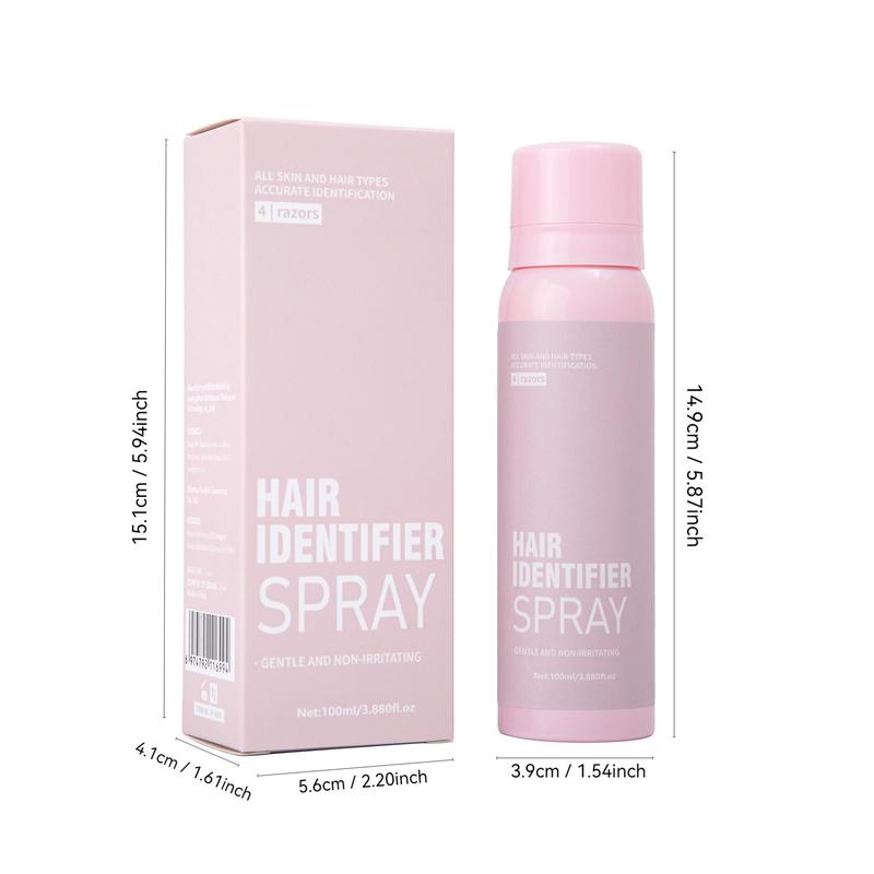 Hair Identifier Spray with Razor, 1 Set Hair Removal Spray & Razor, Smooth Skin Tools, Professional Facial and Body Hair Removal Tool for Women & Men