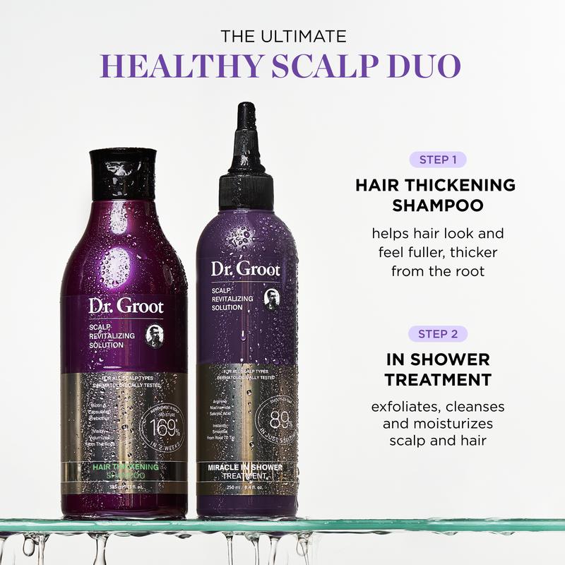 Dr. Groot Scalp Revitalizing Solution Hair Thickening Shampoo Conditioner Fuller Haircare Biotin Keratin