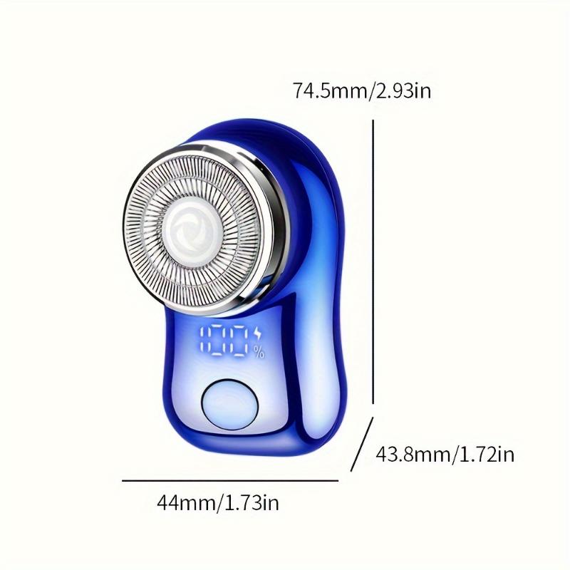 Compact Mini Electric Shaver - Electric Razor with Efficient Dual Ring Blade Net, Intelligent Digital Display, Detachable Blade Head, Easy Cleaning, Type-C High-Speed Charging, Worry-Free Travel, and Portable Design Beard shaver