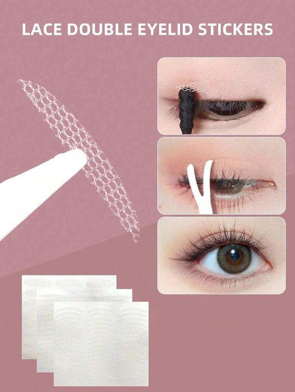 MoFaMeiRen 624pcs Double Eyelid Tape, Invisible Eyelid Tape Lifting Strips & 25ml Spray Bottle, Net Lace Eyelid Stickers, Water-Activated Eyelid Tool For Natural, Traceless, Strong & Long-Lasting Flesh-Coloured Double Eyelids