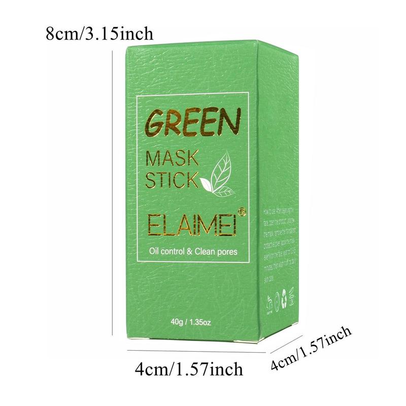 Green Tea Mask Stick, Deep Cleansing Face Mask, Moisturizing Facial Skin Care Product for Women & Men