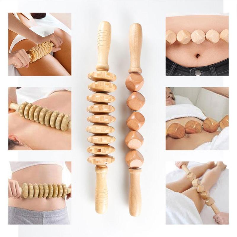 Wooden Massager Set, 6 Counts set Manual Massage Tool for Body Relaxation, Professional Massage Tool for Home & Spa