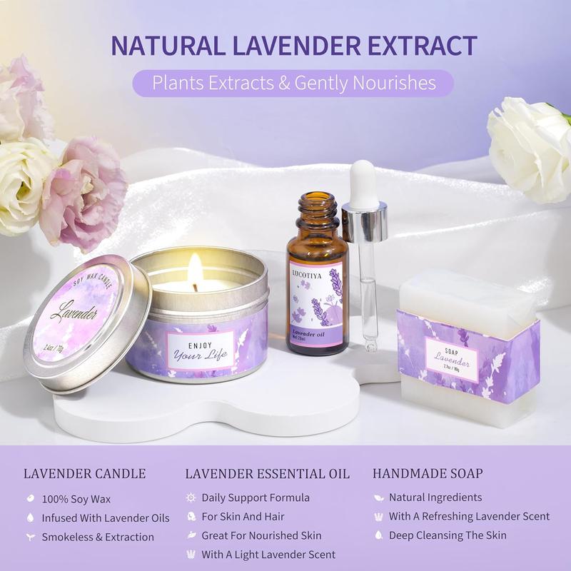 Gifts for Women,Bath and Body Gifts Set,Spa Gifts for Women Lavender Gift Baskets,Birthday Gifts for Women Self Care Relaxing Bath Sets for Women Gift,Gifts for Mom,Her,Sister,Wife