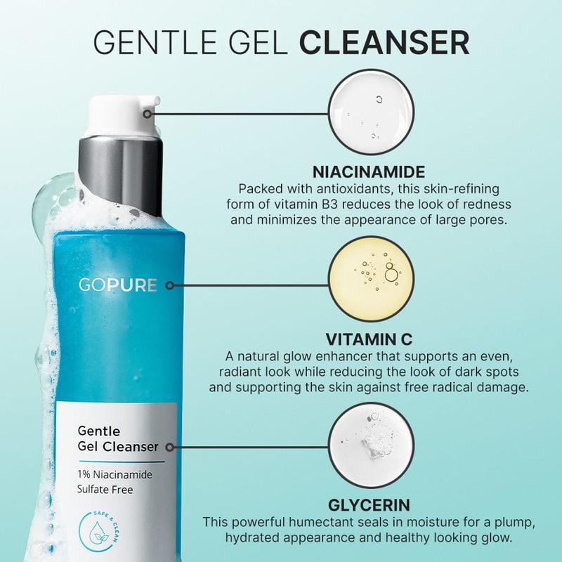 GOPURE Gentle Gel Cleanser with Niacinamide and Vitamin C