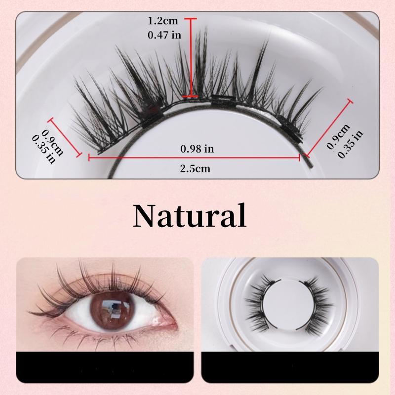 Reusable Magnetic Eyelashes, 1 Box Natural Look Eyelash Extensions, No Glue Or Liner Needed, Eye Makeup Product for Women & Girls, Eyelashes Extensions, Christmas Gift