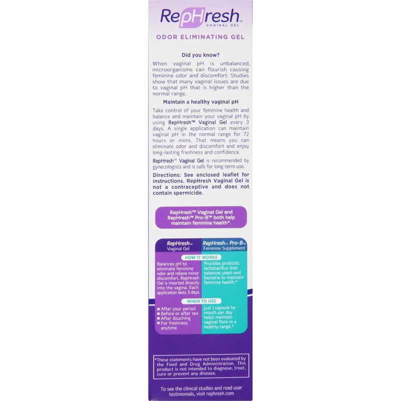 RepHresh Odor Eliminating Vaginal Gel, 4ct (0.07oz)