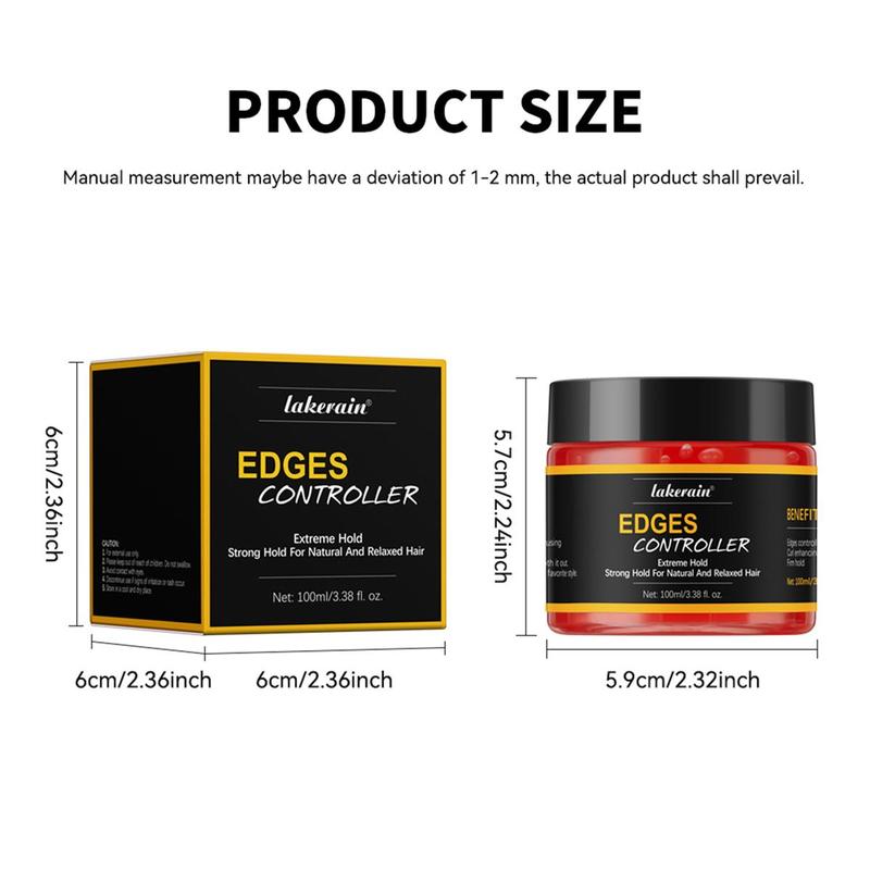 Edge Control Hair Gel, 4 Counts set Strong Hold Moisturizing  Hair Styling Gel, Professional Hair Care & Styling Product for Men & Women Daily Use