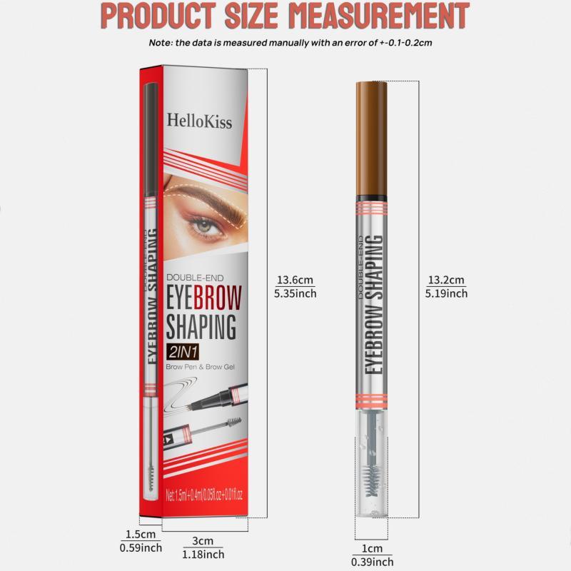 2 in 1 Eyebrow Gel & Eyebrow Pencil, 1 Count Waterproof Eyebrow Gel & Eyebrow Pencil, Long Lasting Eyebrow Makeup Tool for Women,  Eyebrow Pencil