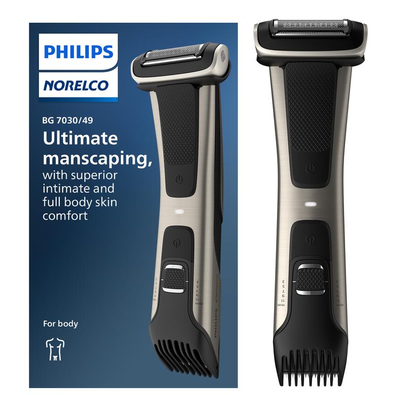 Philips Norelco Bodygroom Series 7000 Body & Manscaping Trimmer & Shaver - Showerproof,  BG7030 49 Adjustable Comfort Adjustable Comfort