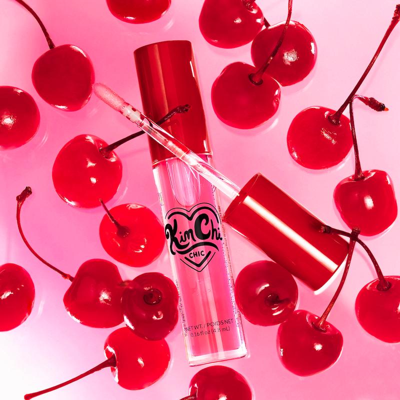 KimChi Chic Cherry Chic Lip Gloss with Jojoba for Nourishing & Glossy Lips, Cosmetic Lipstick & Lip Care