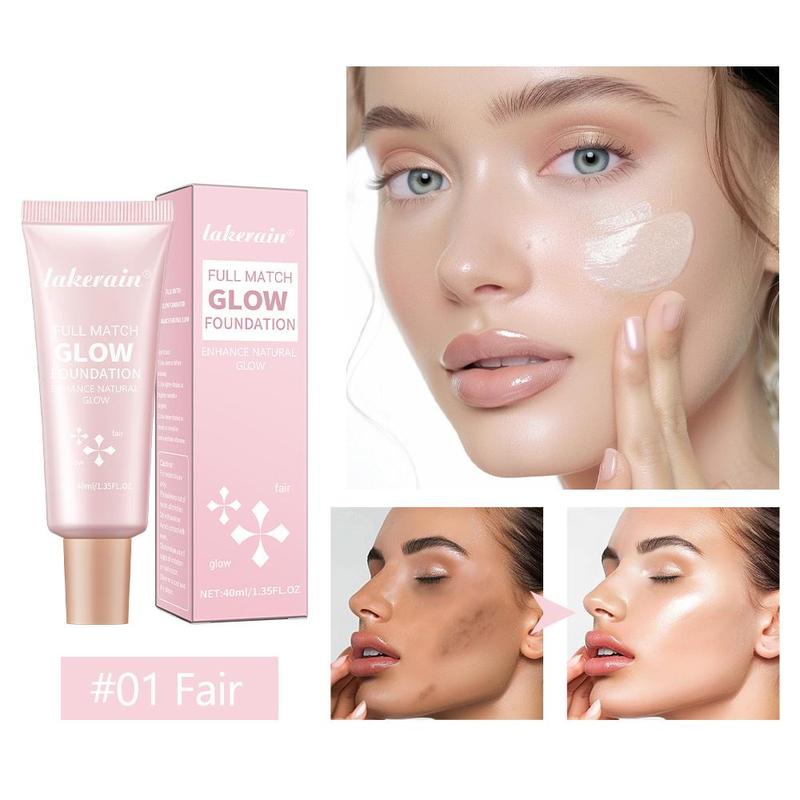 Long-lasting Glow Foundation, Natural Hydrating Glow Enhancer, Moisturizing & Brightening Shiny Foundation for An All Day Radiant Glow