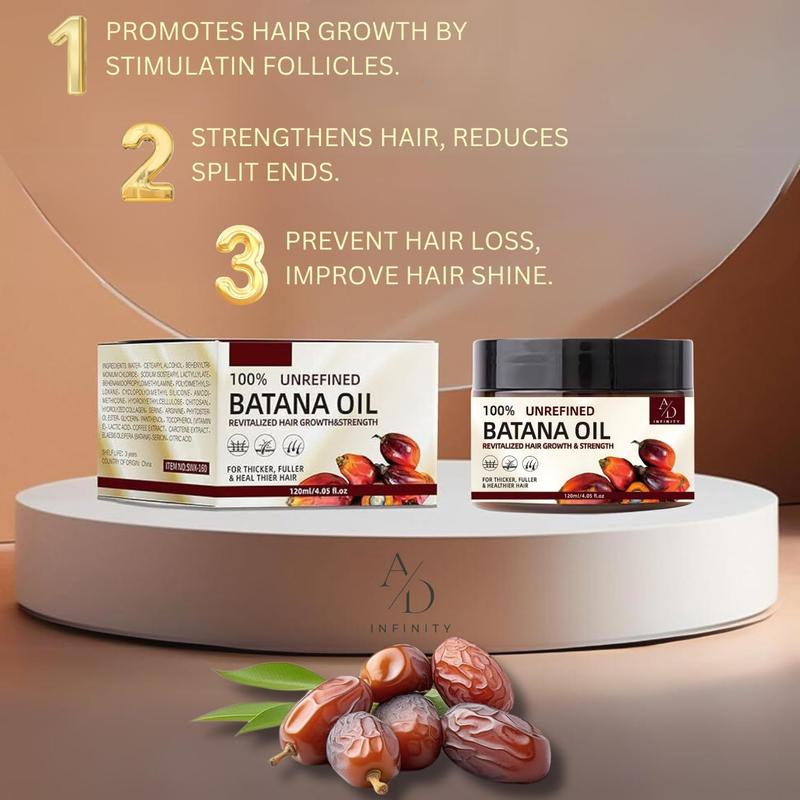 Batana Oil for Hair Growth Dr. Sebi Organic Pure from Honduras with Keratin, Coffee Extract & Other Ingredients to Enhance Efficacy for Thicker,Hair Care Lightweight