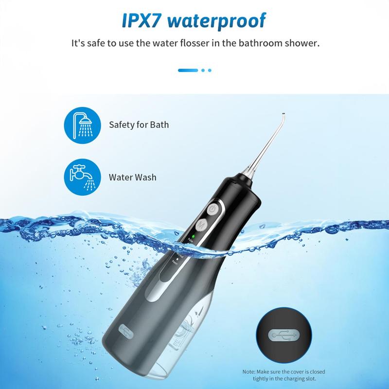 Water Flosser, 1 Box Portable Cordless Water Flosser, Rechargeable Travel Irrigation Cleaner, Waterproof Electric Flossing Machine for Teeth Cleaning