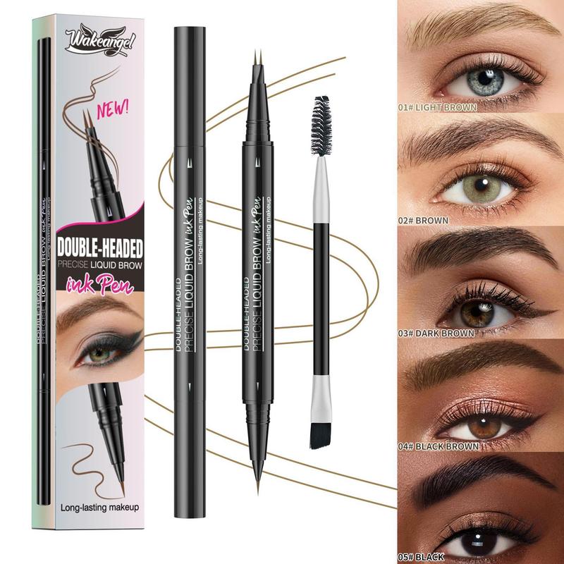 urved Eyebrow Pen - Eyebrow Pencil Magical 2-in-1 Dual-Ended Eye Brow Pencils for Women with Fork-Tip & Precise Brush-Tip Create Natural Hair-Like Brows, Last All-Day